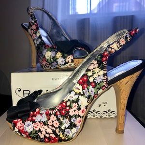 Rampage Girasole Floral Slingback Platform Pumps
